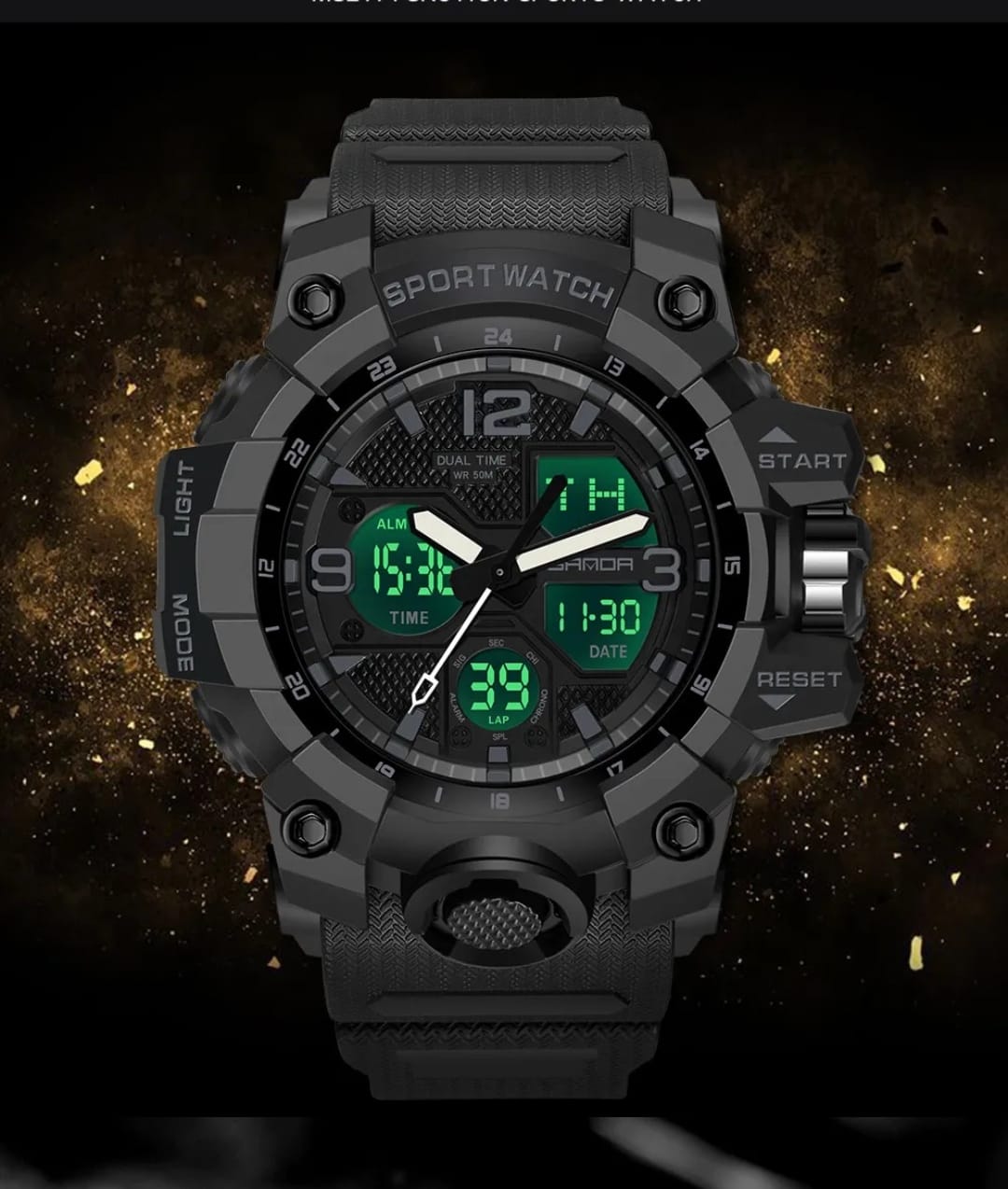 SANDA Emperean Sport Watch – Black