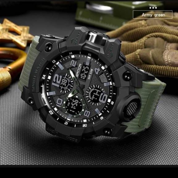 SANDA Emperean Sport Watch – Army Green