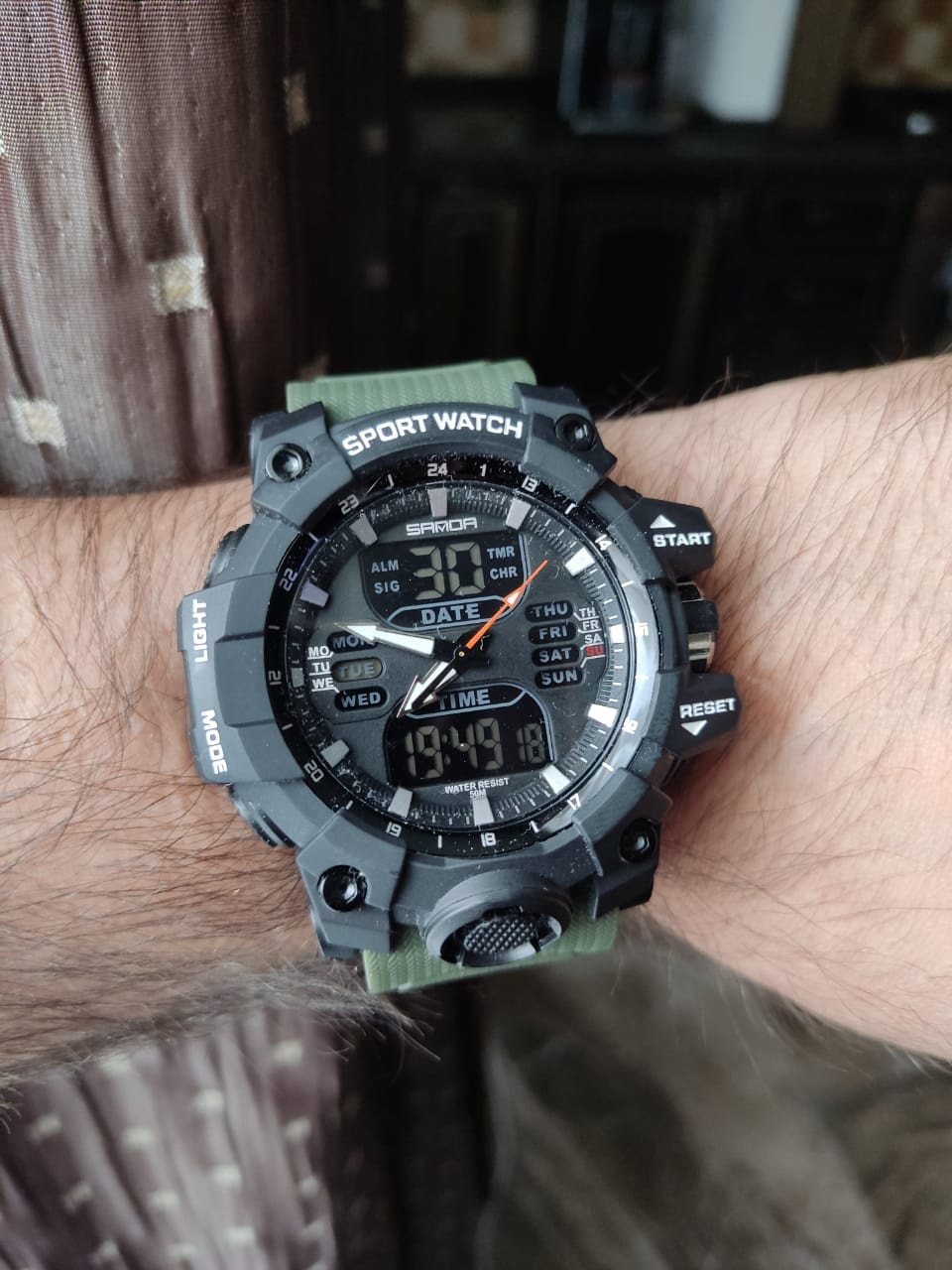 SANDA Emperean Sport Watch – Army Green